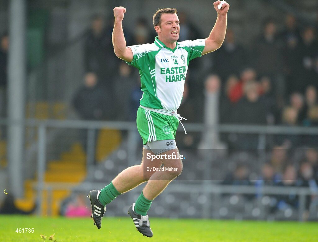 26 September 2010; Paul Taylor, Eastern Harps, celebrates at the end of the game. Sligo County Senior Football Championship Final, Eastern Harps v Tourlestrane, Markievicz Park, Sligo. Picture credit: David Maher / SPORTSFILE