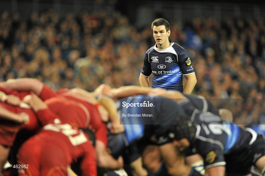 2 October 2010; Leinster's Jonathan Sexton during the game. Celtic League, Leinster v Munster, Aviva Stadium, Lansdowne Road, Dublin. Picture credit: Brendan Moran / SPORTSFILE