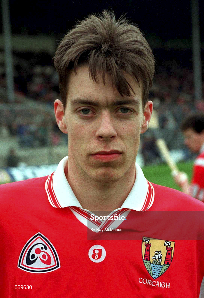 9 April 1995; Darren Ronan of Cork prior to the Church & General National Hurling League Quarter Final match between Offaly and Cork at Semple Stadium in Thurles, Tipperary. Photo by Ray McManus/Sportsfile
