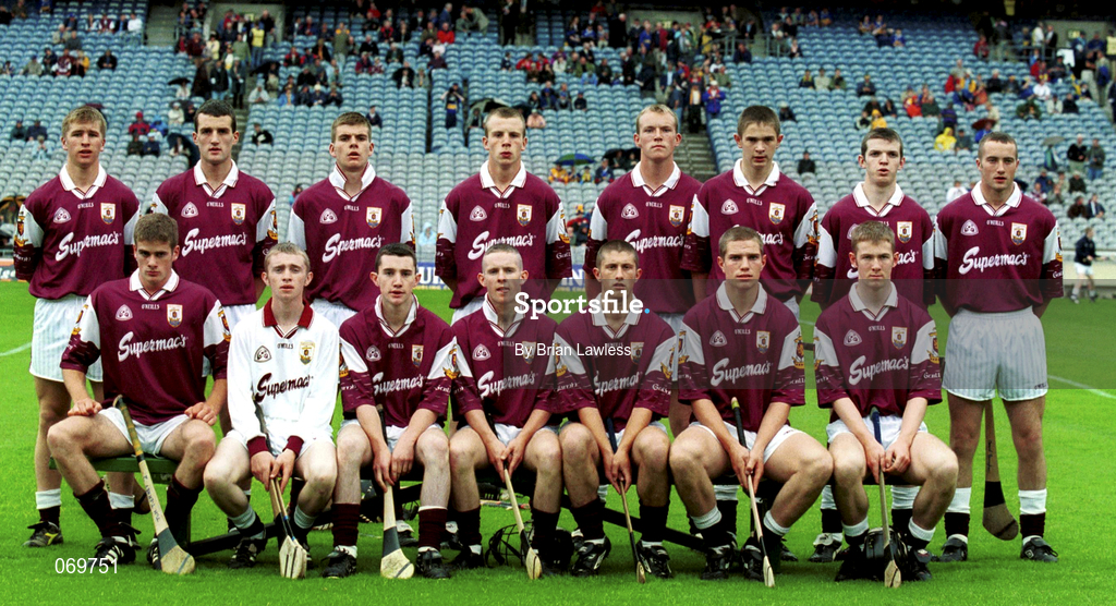 12 August 2001; The Galway team prior to the All-Ireland Minor Hurling Championship Semi-Final match between Galway and Tipperary at Croke Park in Dublin. Photo by Brian Lawless/Sportsfile