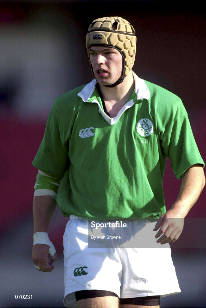 23 June 2001; Mossie Lawler of Ireland during the 2001 Southern Hemisphere Under 21 Championship match between Argentina and Ireland at Sydney Olympic Park in Australia. Photo by Matt Browne/Sportsfile