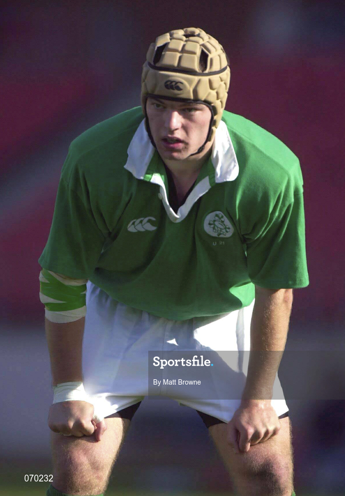 23 June 2001; Mossie Lawler of Ireland during the 2001 Southern Hemisphere Under 21 Championship match between Argentina and Ireland at Sydney Olympic Park in Australia. Photo by Matt Browne/Sportsfile
