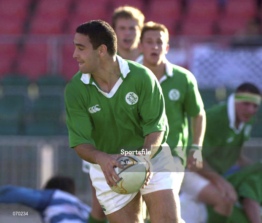 23 June 2001; Jeremy Staunton of Ireland during the 2001 Southern Hemisphere Under 21 Championship match between Argentina and Ireland at Sydney Olympic Park in Australia. Photo by Matt Browne/Sportsfile