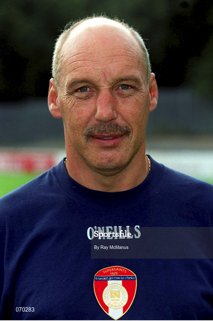 13 August 2001; U-21 manager Cyril Walsh during a St Patrick's Athletic, incorporating St Francis, Squad Portrait session at Richmond Park in Dublin. Photo by Ray McManus/Sportsfile