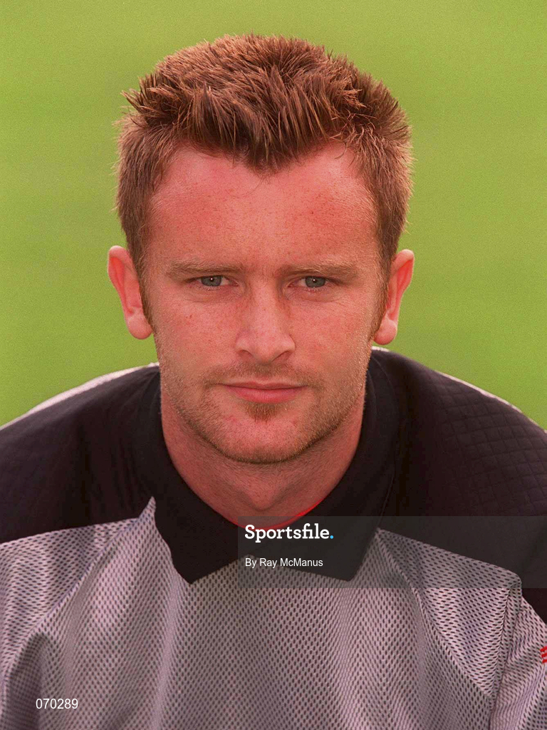 13 August 2001; James Gallagher during a St Patrick's Athletic, incorporating St Francis, Squad Portrait session at Richmond Park in Dublin. Photo by Ray McManus/Sportsfile