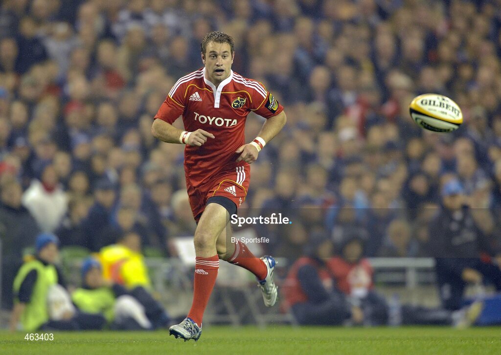 2 October 2010; Johne Murphy, Munster. Celtic League, Leinster v Munster, Aviva Stadium, Lansdowne Road, Dublin. Photo by Sportsfile