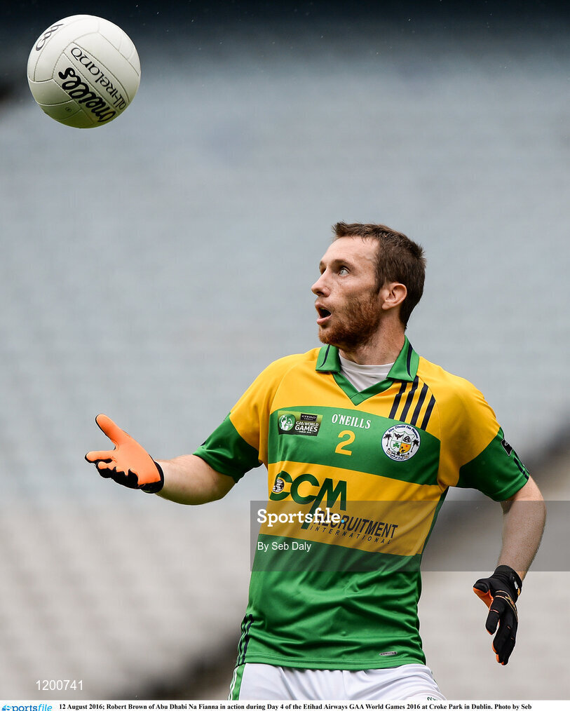 12 August 2016; Robert Brown of Abu Dhabi Na Fianna in action during Day 4 of the Etihad Airways GAA World Games 2016 at Croke Park in Dublin. Photo by Seb Daly/Sportsfile