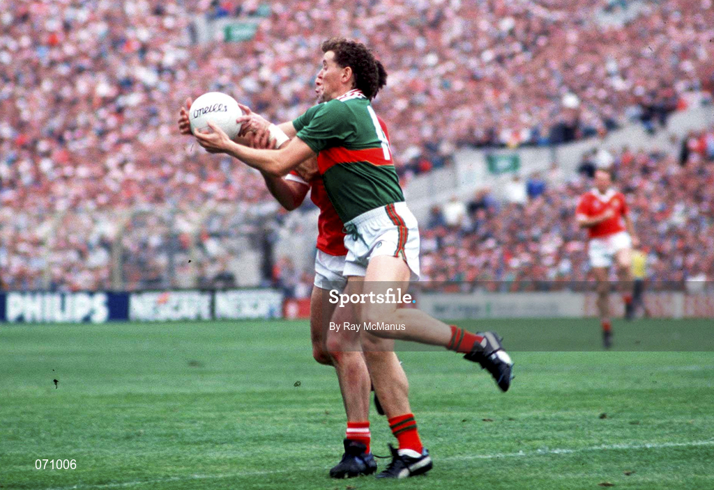 17 September 1989; Anthony Finnerty of Mayo during the All-Ireland Senior Football Championship Final between Cork and Mayo at Croke Park in Dublin. Photo by Ray McManus/Sportsfile