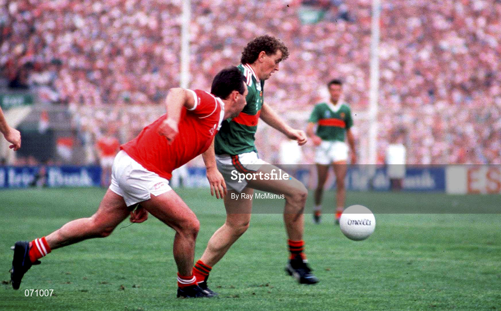 17 September 1989; Anthony Finnerty of Mayo during the All-Ireland Senior Football Championship Final between Cork and Mayo at Croke Park in Dublin. Photo by Ray McManus/Sportsfile