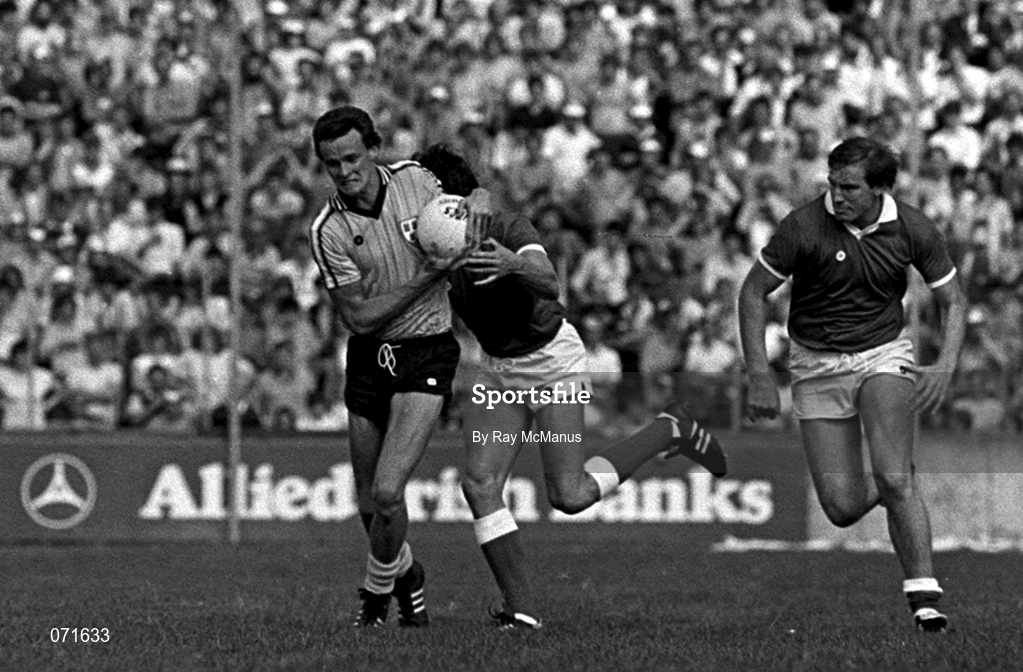 28 August 1983; John Caffrey of Dublin during the All-Ireland Senior Football Championship Semi-Final Replay between Cork and Dublin at Páirc Uí Chaoimh in Cork. Photo by Ray McManus/Sportsfile