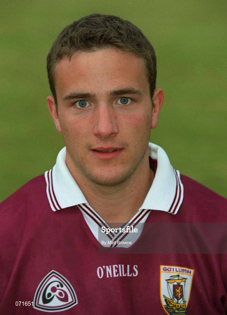29 August 2001; Liam Donoghue of Galway poses for a portrait during a Galway hurling press night at Pearse Stadium ahead of the Guinness All-Ireland Senior Hurling Championship Final. Photo by Matt Browne/Sportsfile