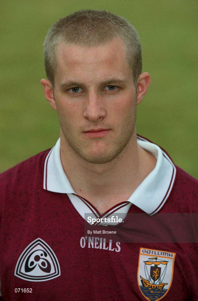 29 August 2001; Fergal Healy of Galway poses for a portrait during a Galway hurling press night at Pearse Stadium ahead of the Guinness All-Ireland Senior Hurling Championship Final. Photo by Matt Browne/Sportsfile