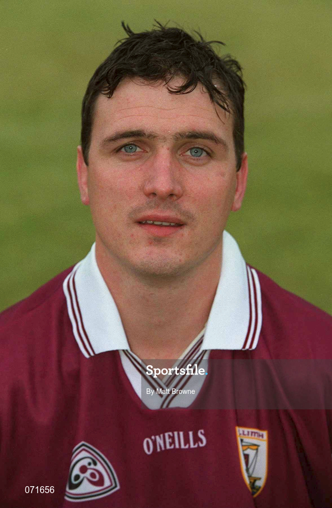 29 August 2001; Ollie Fahy of Galway poses for a portrait during a Galway hurling press night at Pearse Stadium ahead of the Guinness All-Ireland Senior Hurling Championship Final. Photo by Matt Browne/Sportsfile
