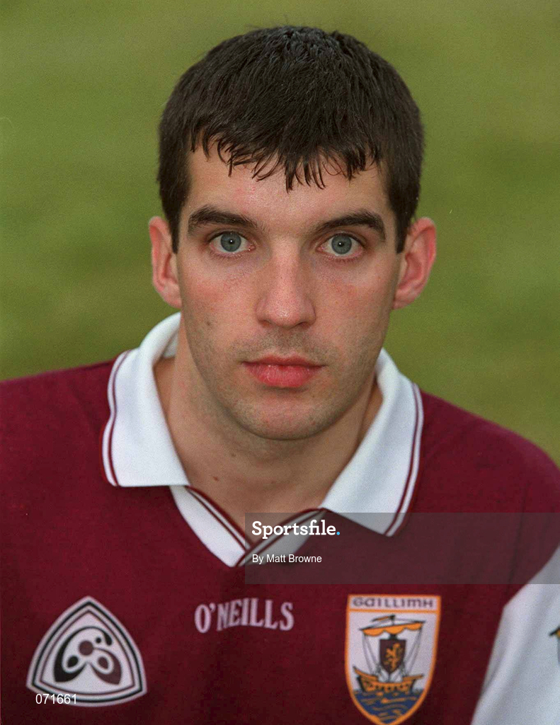 29 August 2001; Michael Crimmons of Galway poses for a portrait during a Galway hurling press night at Pearse Stadium ahead of the Guinness All-Ireland Senior Hurling Championship Final. Photo by Matt Browne/Sportsfile