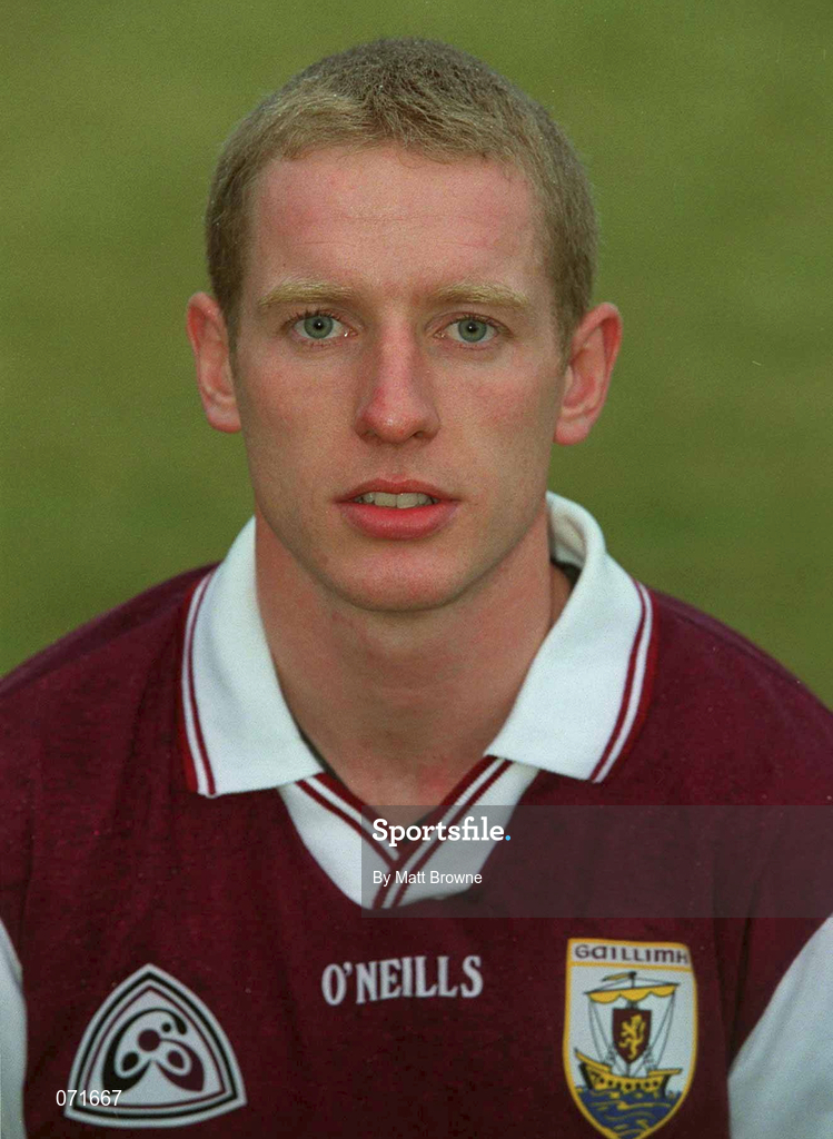 29 August 2001; Ollie Canning of Galway poses for a portrait during a Galway hurling press night at Pearse Stadium ahead of the Guinness All-Ireland Senior Hurling Championship Final. Photo by Matt Browne/Sportsfile