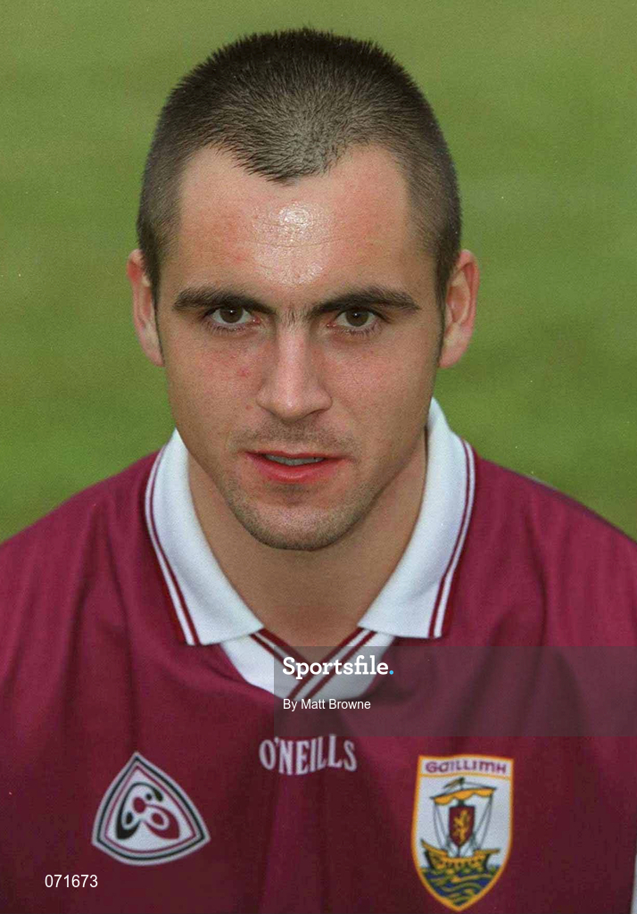 29 August 2001; Darren O'Shaughnessy of Galway poses for a portrait during a Galway hurling press night at Pearse Stadium ahead of the Guinness All-Ireland Senior Hurling Championship Final. Photo by Matt Browne/Sportsfile