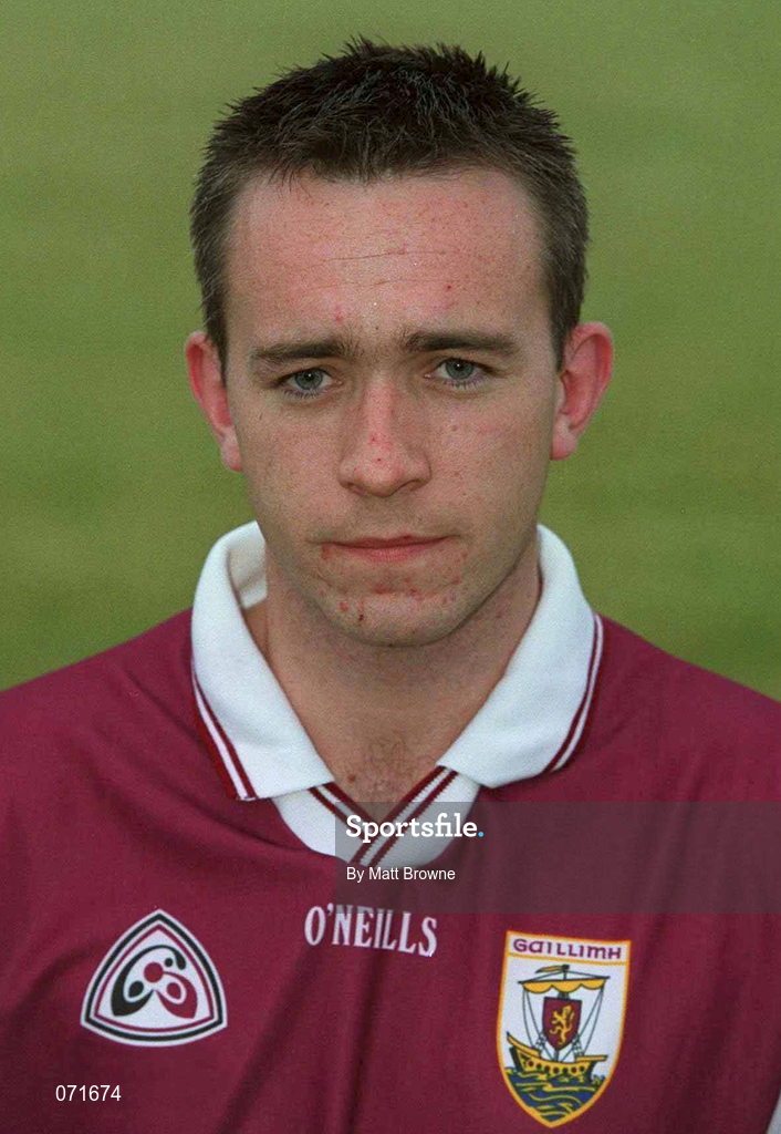 29 August 2001; Diarmuid Cloonan of Galway poses for a portrait during a Galway hurling press night at Pearse Stadium ahead of the Guinness All-Ireland Senior Hurling Championship Final. Photo by Matt Browne/Sportsfile