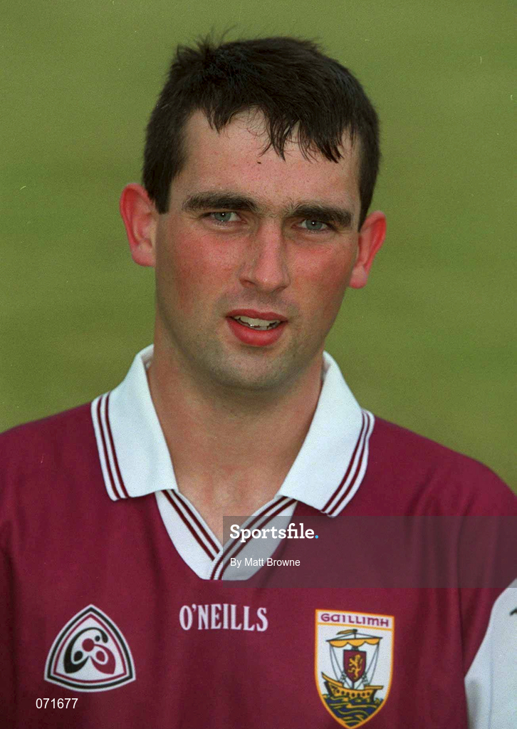 29 August 2001; Cathal Moore of Galway poses for a portrait during a Galway hurling press night at Pearse Stadium ahead of the Guinness All-Ireland Senior Hurling Championship Final. Photo by Matt Browne/Sportsfile