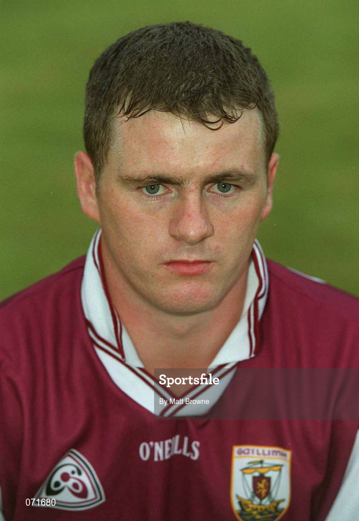 29 August 2001; Gregory Kennedy of Galway poses for a portrait during a Galway hurling press night at Pearse Stadium ahead of the Guinness All-Ireland Senior Hurling Championship Final. Photo by Matt Browne/Sportsfile