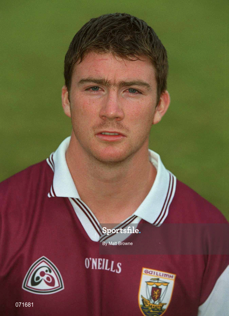 29 August 2001; Eoin McDonagh of Galway poses for a portrait during a Galway hurling press night at Pearse Stadium ahead of the Guinness All-Ireland Senior Hurling Championship Final. Photo by Matt Browne/Sportsfile