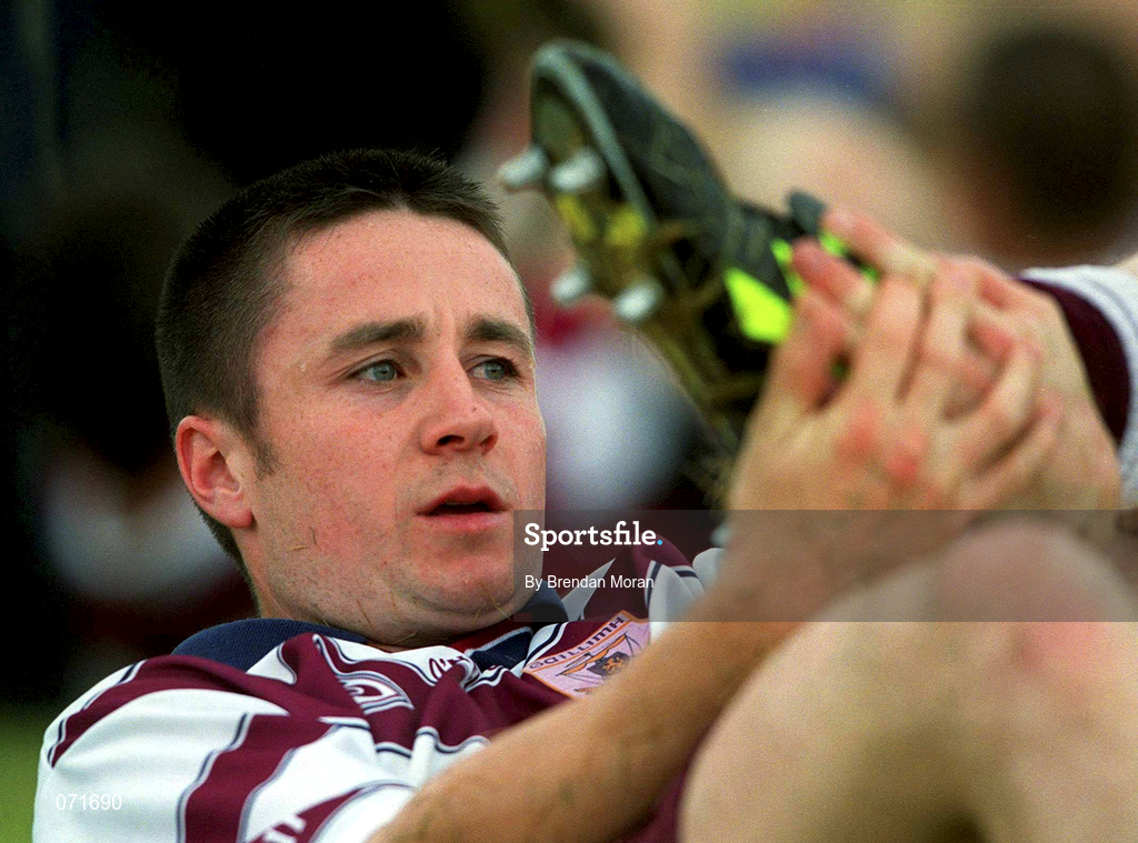29 August 2001; Galway's Brian Higgins during a Galway hurling press night at Pearse Stadium ahead of the Guinness All-Ireland Senior Hurling Championship Final. Photo by Matt Browne/Sportsfile