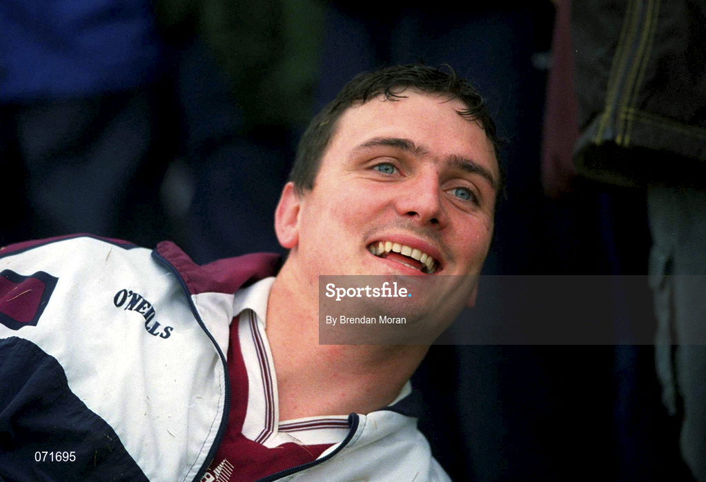 29 August 2001; Galway's Ollie Fahy during a Galway hurling press night at Pearse Stadium ahead of the Guinness All-Ireland Senior Hurling Championship Final. Photo by Matt Browne/Sportsfile