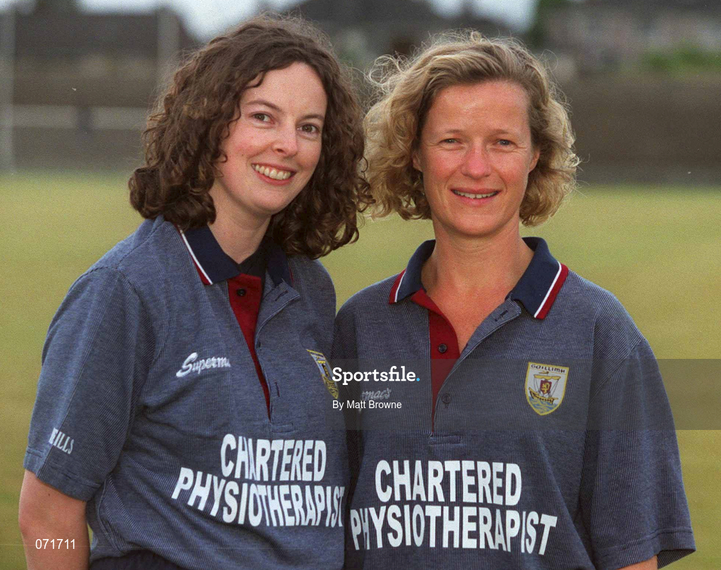 29 August 2001; Galway chartered physiotherapists Sharon Morris, left, and Mary Walsh pose for a portrait during a Galway hurling press night at Pearse Stadium ahead of the Guinness All-Ireland Senior Hurling Championship Final. Photo by Matt Browne/Sportsfile