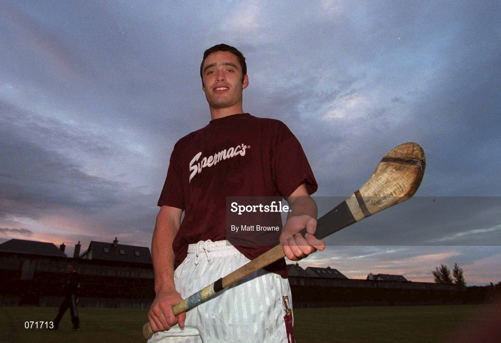 29 August 2001; Alan Kerins of Galway poses for a portrait during a Galway hurling press night at Pearse Stadium ahead of the Guinness All-Ireland Senior Hurling Championship Final. Photo by Matt Browne/Sportsfile
