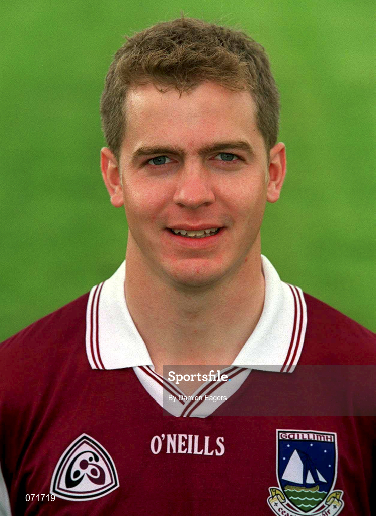 29 August 2001; Michael Donnellan of Galway poses for a portrait during a Galway press night ahead of the Bank of Ireland All-Ireland Football Hurling Championship Final. Photo by Damien Eagers/Sportsfile