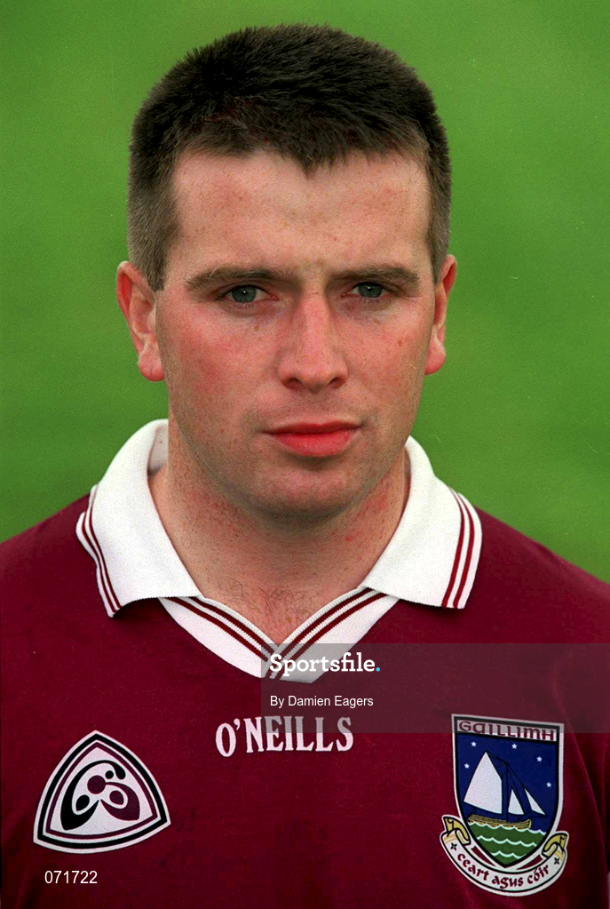 29 August 2001; Tommy Joyce of Galway poses for a portrait during a Galway press night ahead of the Bank of Ireland All-Ireland Football Hurling Championship Final. Photo by Damien Eagers/Sportsfile