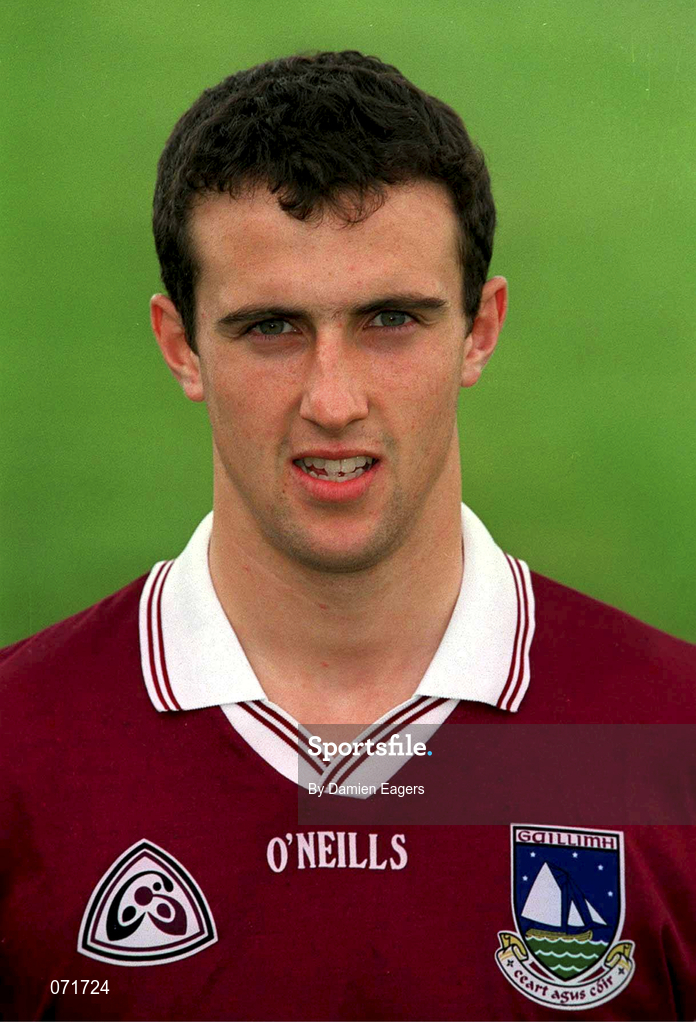29 August 2001; Joe Bergin of Galway poses for a portrait during a Galway press night ahead of the Bank of Ireland All-Ireland Football Hurling Championship Final. Photo by Damien Eagers/Sportsfile