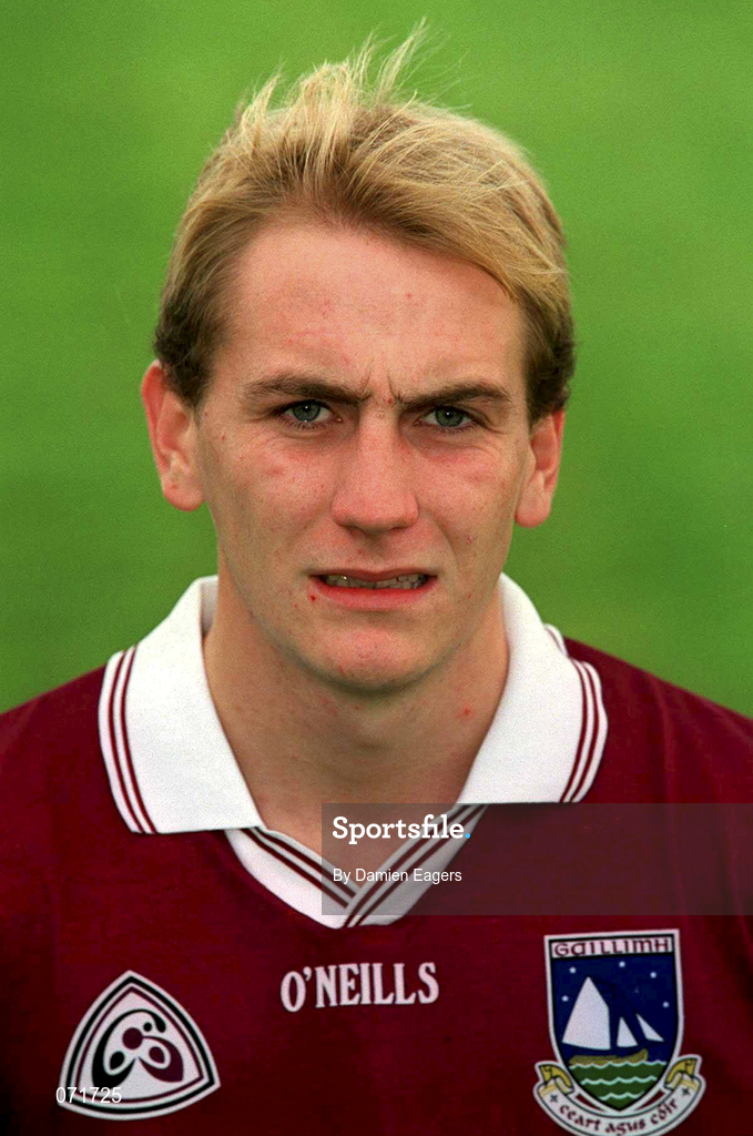 29 August 2001; Kenny Naughton of Galway poses for a portrait during a Galway press night ahead of the Bank of Ireland All-Ireland Football Hurling Championship Final. Photo by Damien Eagers/Sportsfile