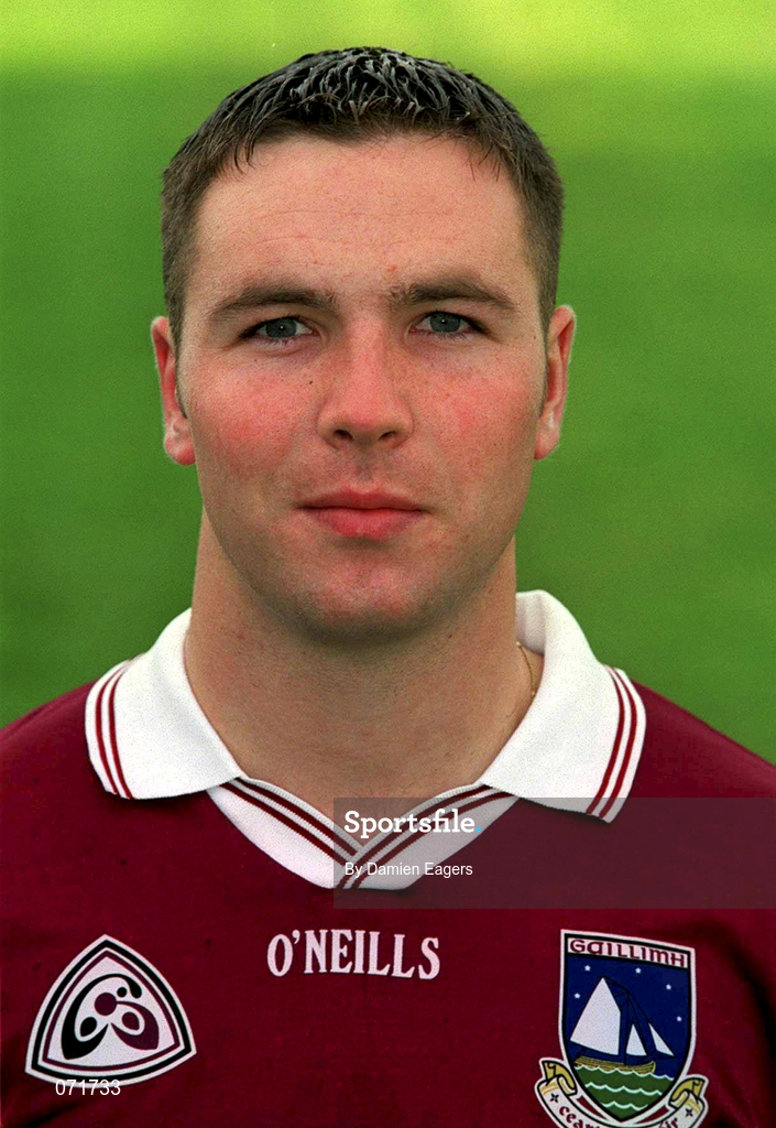 29 August 2001; Padraig Lally of Galway poses for a portrait during a Galway press night ahead of the Bank of Ireland All-Ireland Football Hurling Championship Final. Photo by Damien Eagers/Sportsfile