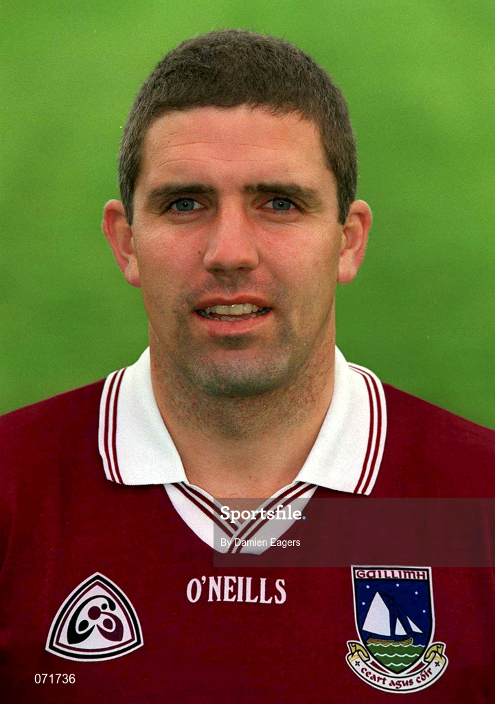 29 August 2001; Kevin Walsh of Galway poses for a portrait during a Galway press night ahead of the Bank of Ireland All-Ireland Football Hurling Championship Final. Photo by Damien Eagers/Sportsfile