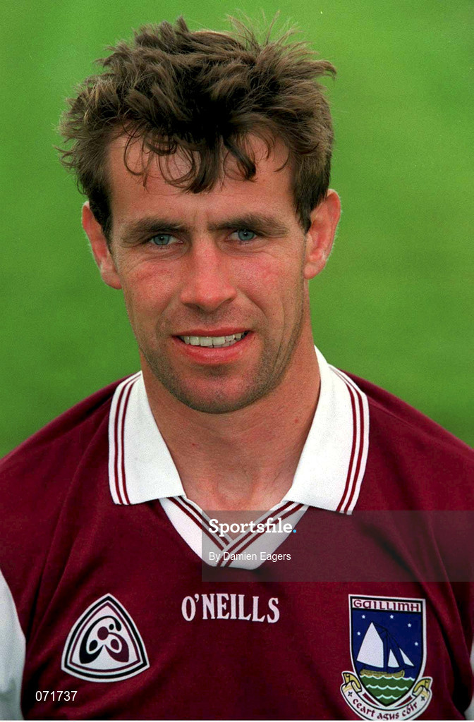 29 August 2001; Tomas Mannion of Galway poses for a portrait during a Galway press night ahead of the Bank of Ireland All-Ireland Football Hurling Championship Final. Photo by Damien Eagers/Sportsfile