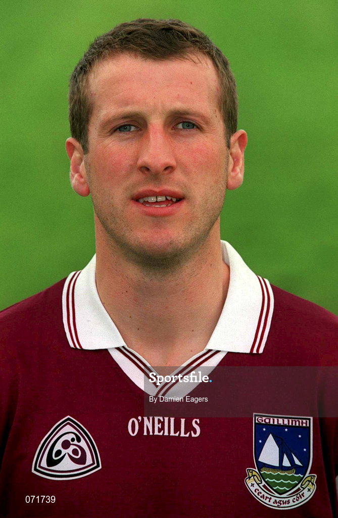 29 August 2001; Gary Fahey of Galway poses for a portrait during a Galway press night ahead of the Bank of Ireland All-Ireland Football Hurling Championship Final. Photo by Damien Eagers/Sportsfile
