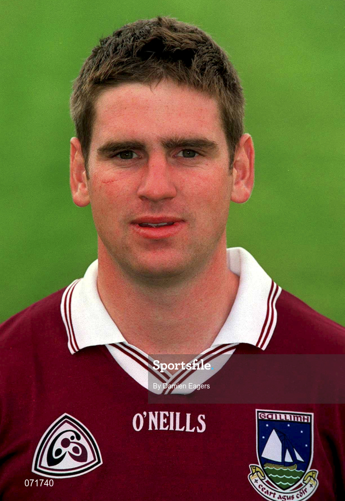 29 August 2001; Paul Clancy of Galway poses for a portrait during a Galway press night ahead of the Bank of Ireland All-Ireland Football Hurling Championship Final. Photo by Damien Eagers/Sportsfile