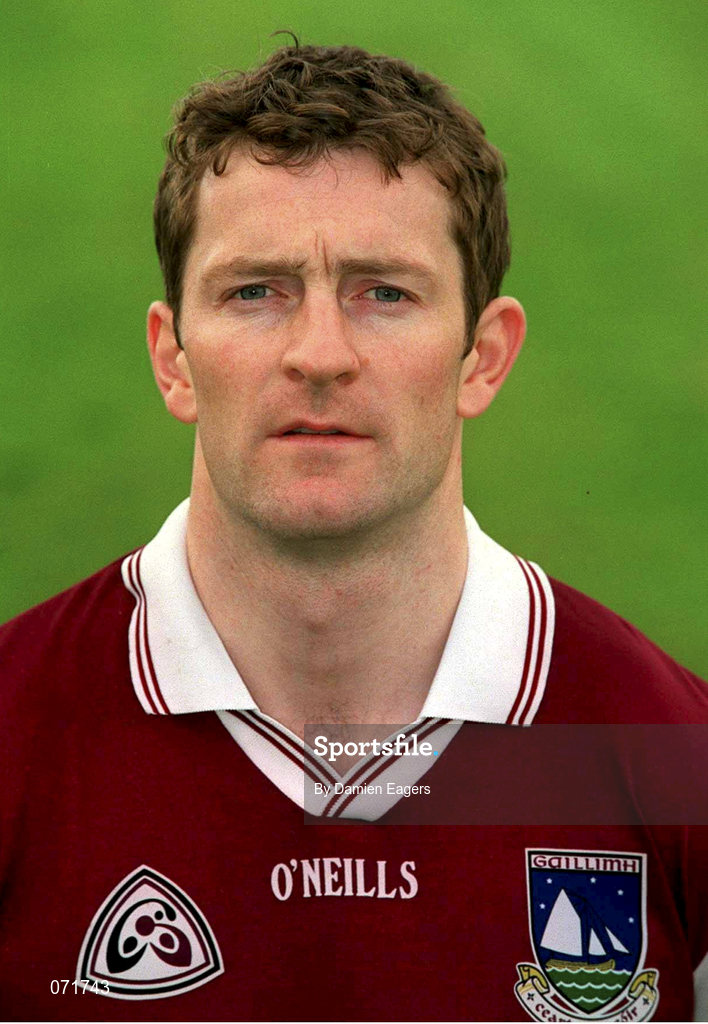 29 August 2001; Jarlath Fallon of Galway poses for a portrait during a Galway press night ahead of the Bank of Ireland All-Ireland Football Hurling Championship Final. Photo by Damien Eagers/Sportsfile