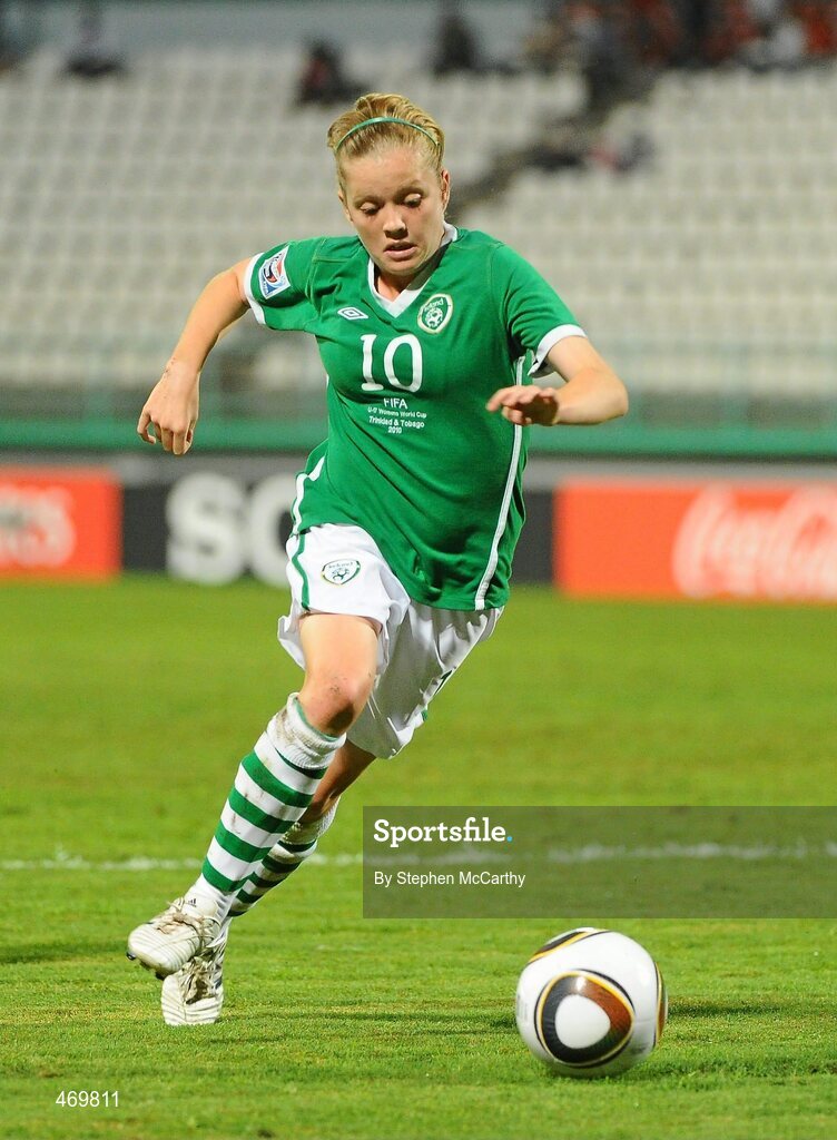 17 September 2010; Denise O'Sullivan, Republic of Ireland. FIFA U-17 Women’s World Cup Quarter-Final, Republic of Ireland v Japan, Larry Gomes Stadium, Arima, Trinidad, Trinidad & Tobago. Picture credit: Stephen McCarthy / SPORTSFILE