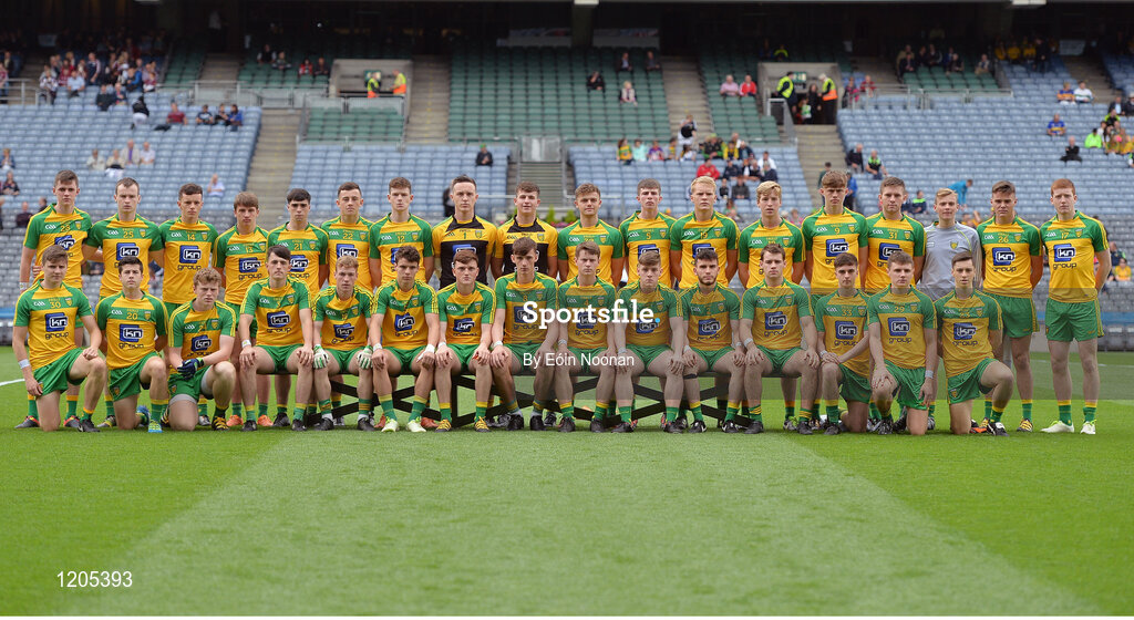 21 August 2016; The Donegal squad before the Electric Ireland GAA Football All-Ireland Minor Championship Semi-Final game between Donegal and Galway at Croke Park in Dublin. Photo by Eóin Noonan/Sportsfile