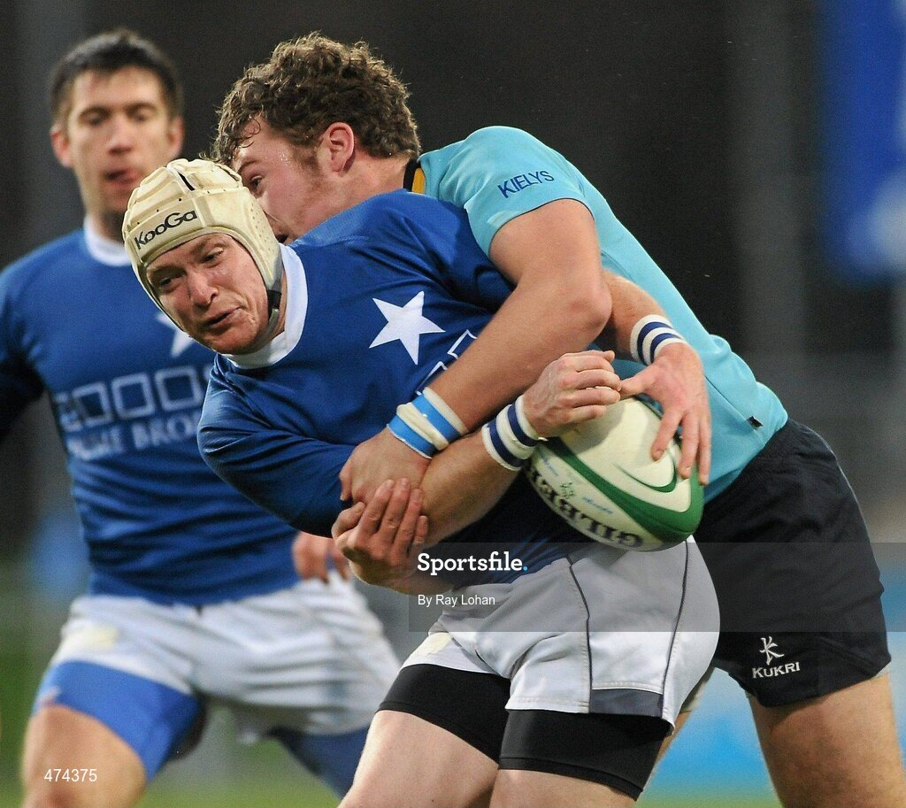 21 November 2010; Gavin Dunne, St Marys College, in action against Danny Kenny, UCD. Leinster Senior League Cup Final, St Marys College v UCD, Donnybrook Stadium, Donnybrook, Dublin. Picture credit: Ray Lohan / SPORTSFILE