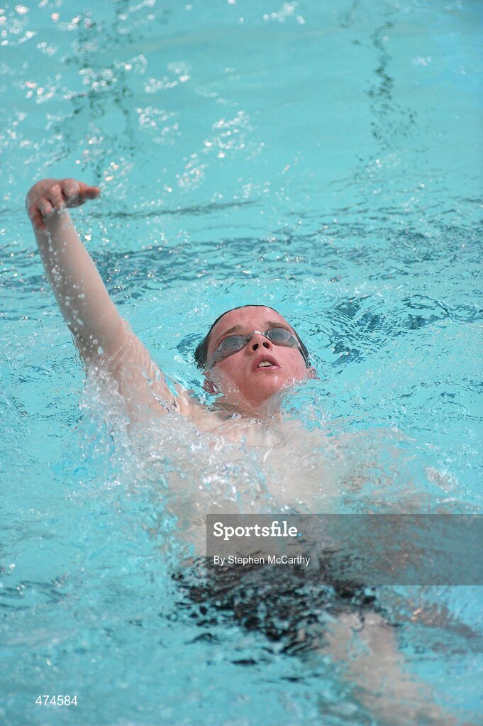 9 April 2010; Jonathan McGrath, from Clare, in action during swimming training at an Ireland paralympic squad training camp. Ireland Paralympic Squad Training Camp - April 2010, University of Limerick, Limerick. Picture credit: Stephen McCarthy / SPORTSFILE