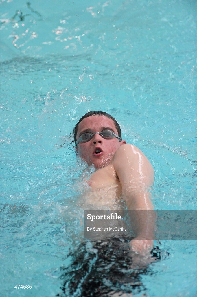 9 April 2010; Jonathan McGrath, from Clare, in action during swimming training at an Ireland paralympic squad training camp. Ireland Paralympic Squad Training Camp - April 2010, University of Limerick, Limerick. Picture credit: Stephen McCarthy / SPORTSFILE