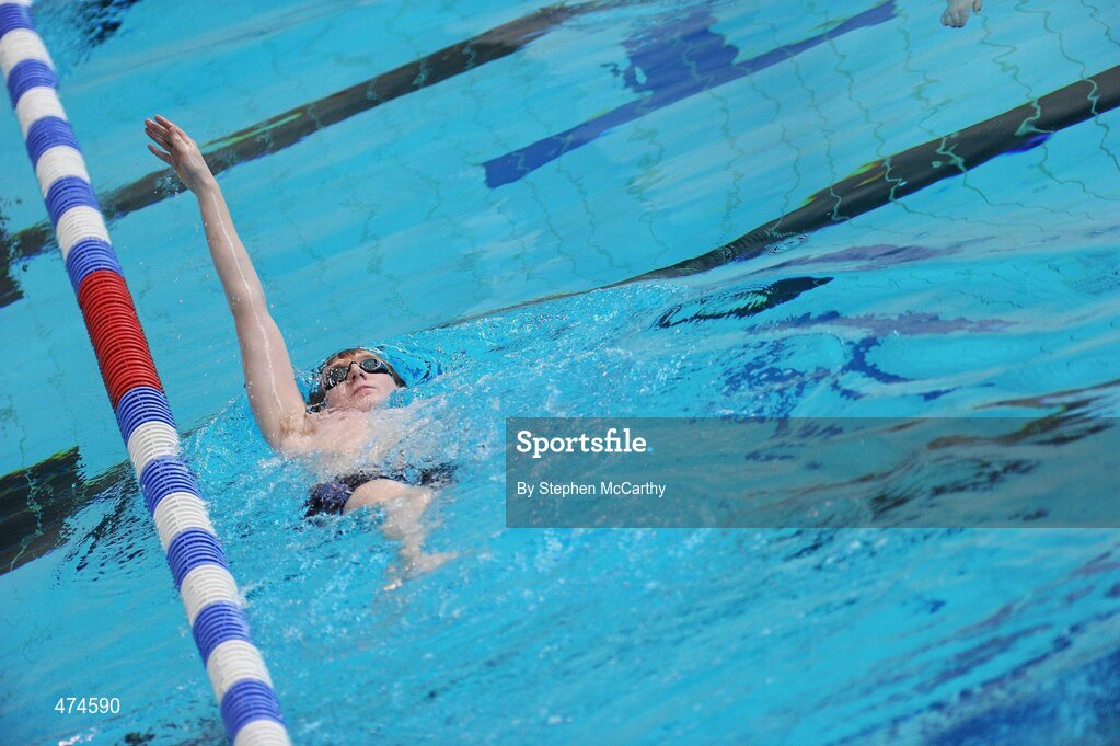 9 April 2010; Matthew Bell, from Down, in action during swimming training at an Ireland paralympic squad training camp. Ireland Paralympic Squad Training Camp - April 2010, University of Limerick, Limerick. Picture credit: Stephen McCarthy / SPORTSFILE
