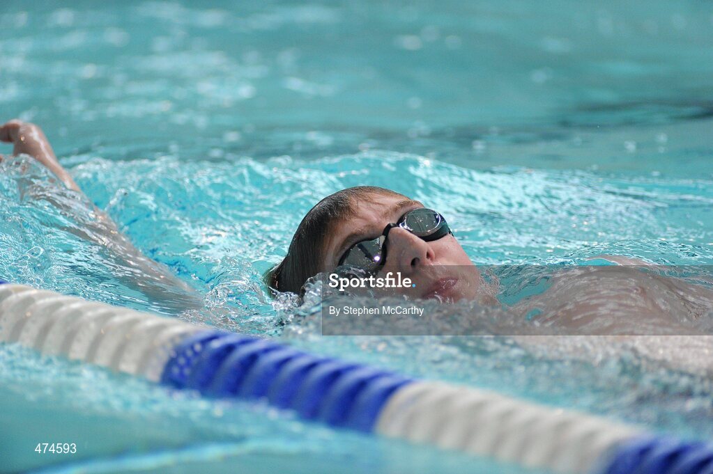 9 April 2010; Matthew Bell, from Down, in action during swimming training at an Ireland paralympic squad training camp. Ireland Paralympic Squad Training Camp - April 2010, University of Limerick, Limerick. Picture credit: Stephen McCarthy / SPORTSFILE