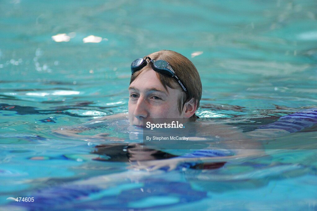 9 April 2010; Matthew Bell, from Down, in action during swimming training at an Ireland paralympic squad training camp. Ireland Paralympic Squad Training Camp - April 2010, University of Limerick, Limerick. Picture credit: Stephen McCarthy / SPORTSFILE