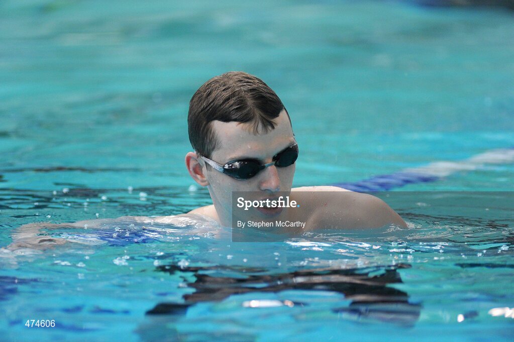 9 April 2010; Stephen Campbell, from Cookstown, Co. Tyrone, in action swimming training at an Ireland paralympic squad training camp. Ireland Paralympic Squad Training Camp - April 2010, University of Limerick, Limerick. Picture credit: Stephen McCarthy / SPORTSFILE