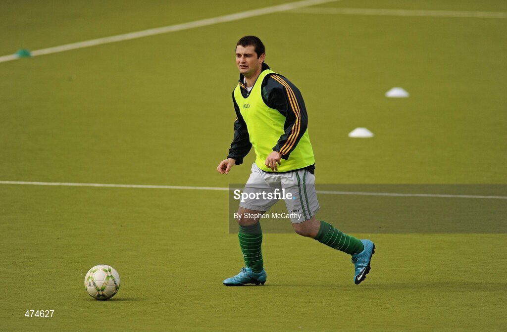 9 April 2010; Kieran Devlin, from Inchicore, Dublin, in action during soccer training at an Ireland paralympic squad training camp. Ireland Paralympic Squad Training Camp - April 2010, University of Limerick, Limerick. Picture credit: Stephen McCarthy / SPORTSFILE