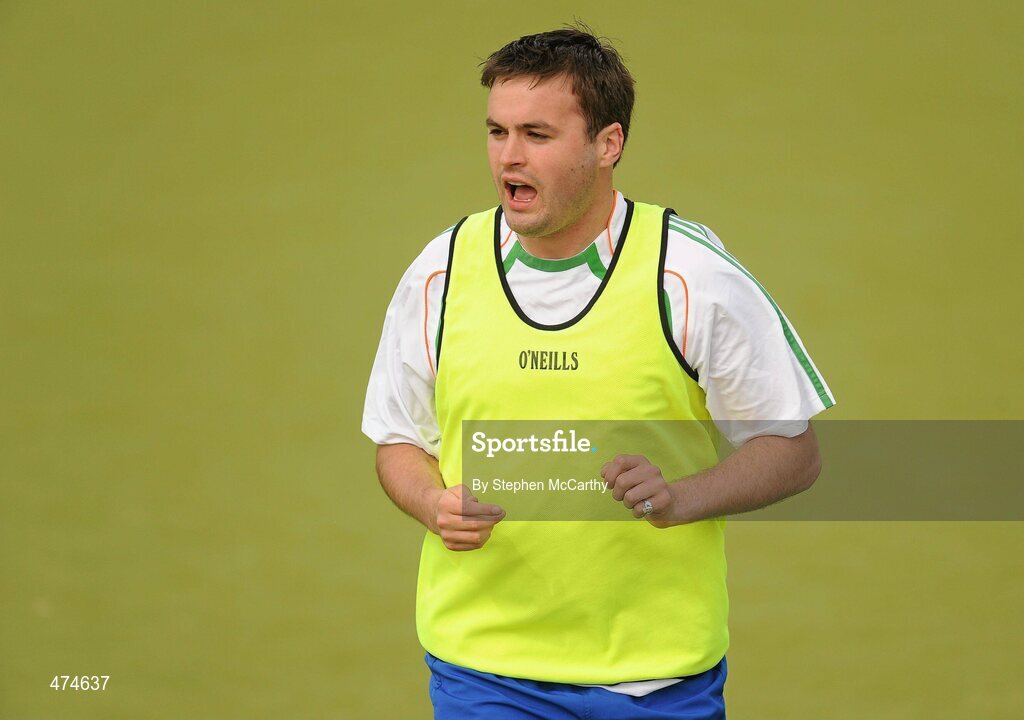 9 April 2010; Jason Moran, from Galway, in action during soccer training at an Ireland paralympic squad training camp. Ireland Paralympic Squad Training Camp - April 2010, University of Limerick, Limerick. Picture credit: Stephen McCarthy / SPORTSFILE