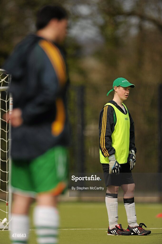 9 April 2010; Brian McGillivary, from Firhouse, Dublin, during soccer training at an Ireland paralympic squad training camp. Ireland Paralympic Squad Training Camp - April 2010, University of Limerick, Limerick. Picture credit: Stephen McCarthy / SPORTSFILE
